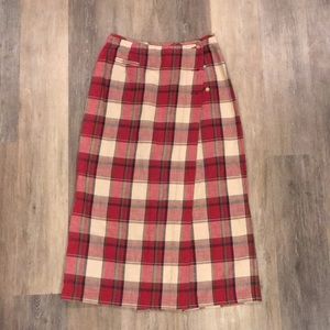 Eddie Bauer (4), mid calf skirt..Vintage, plaid
